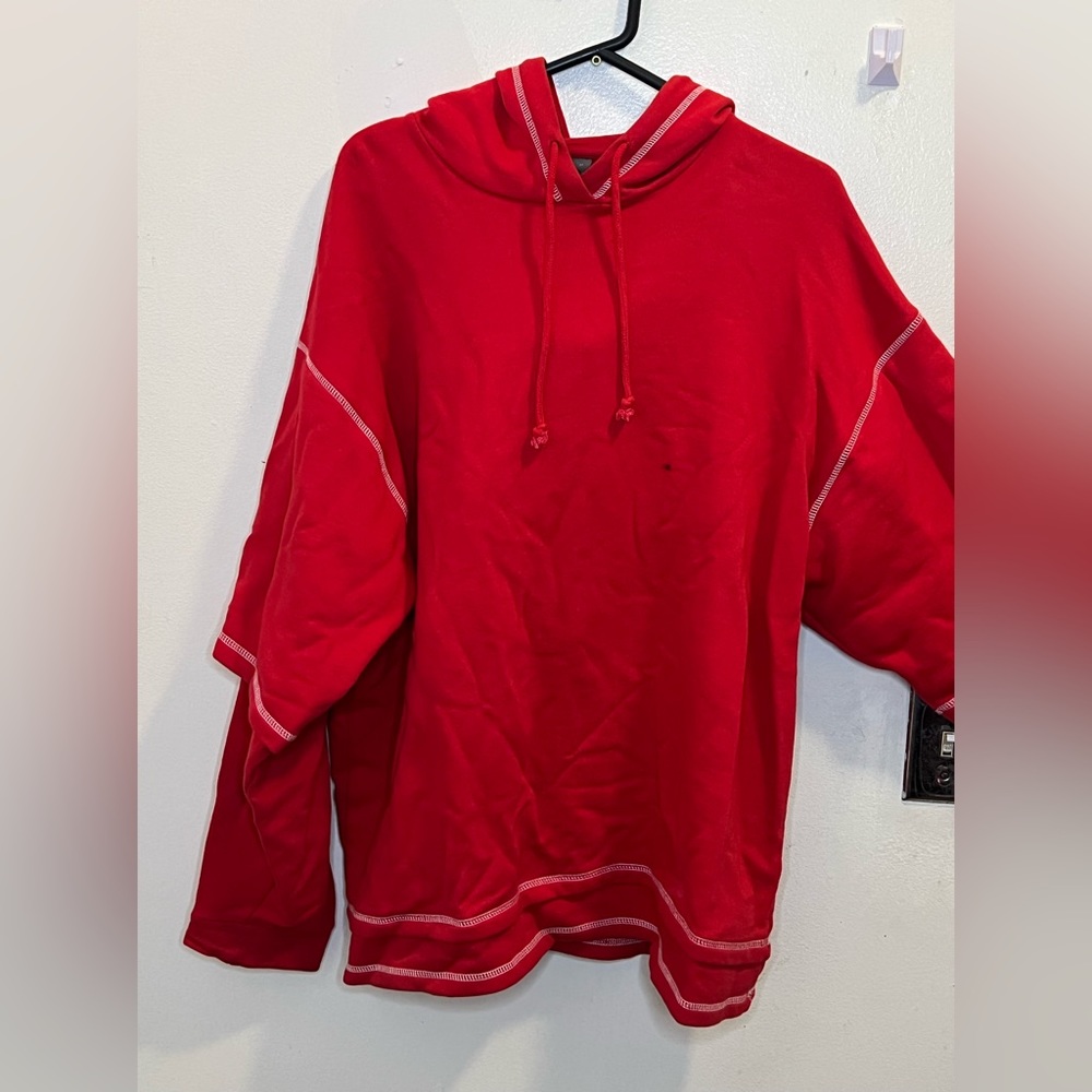 ASOS Red hoodie with some costume paint